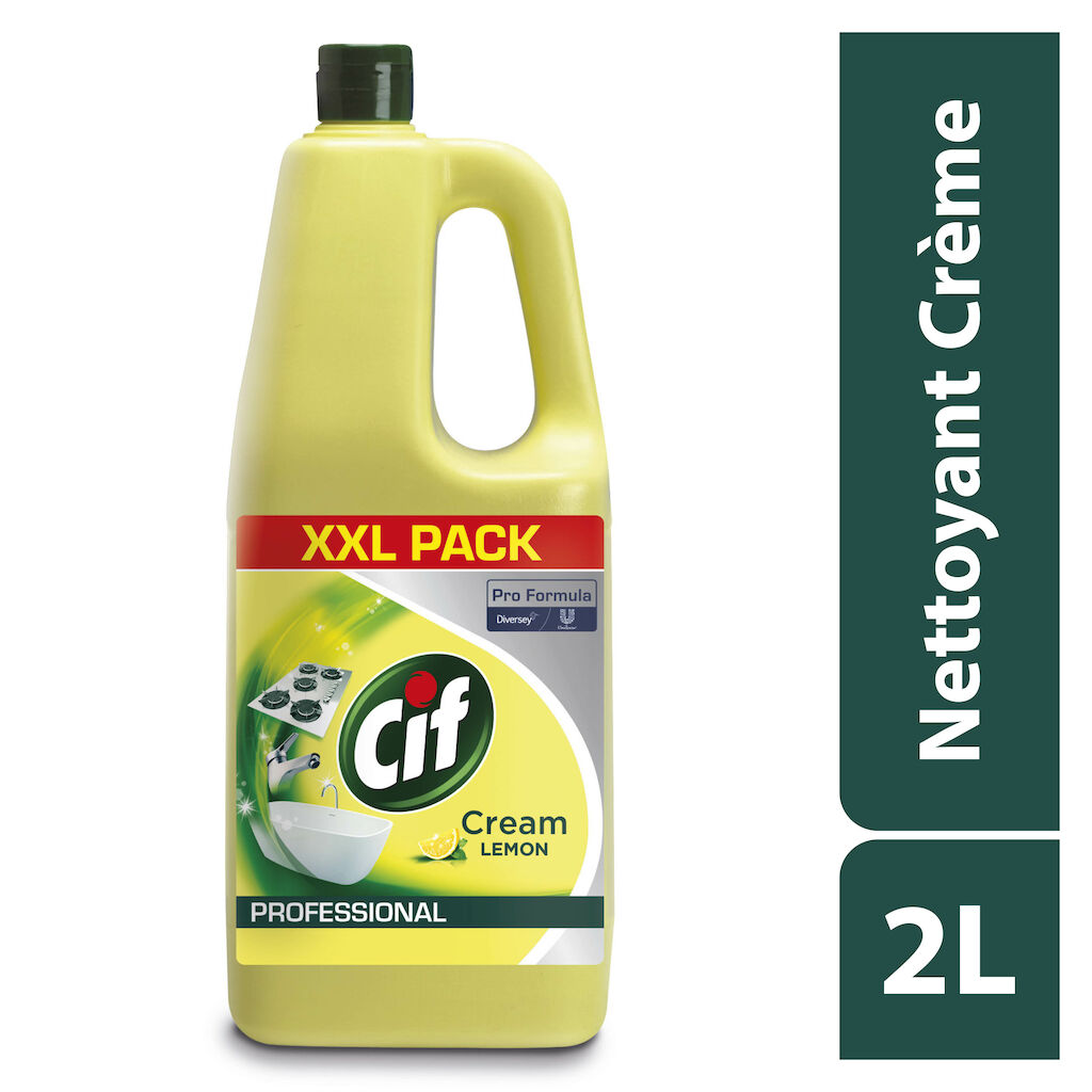 Cif Pro Formula crème citron 6x2L - Crème pour nettoyer toutes les surfaces